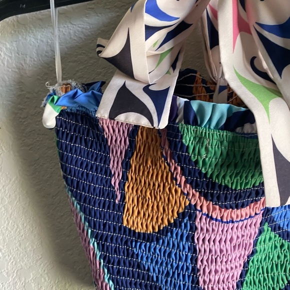 Her Bottari Emily Smocked Ruffle Bandeau Halter Tropical Coquette Y2K Top Size M - Picture 15 of 16